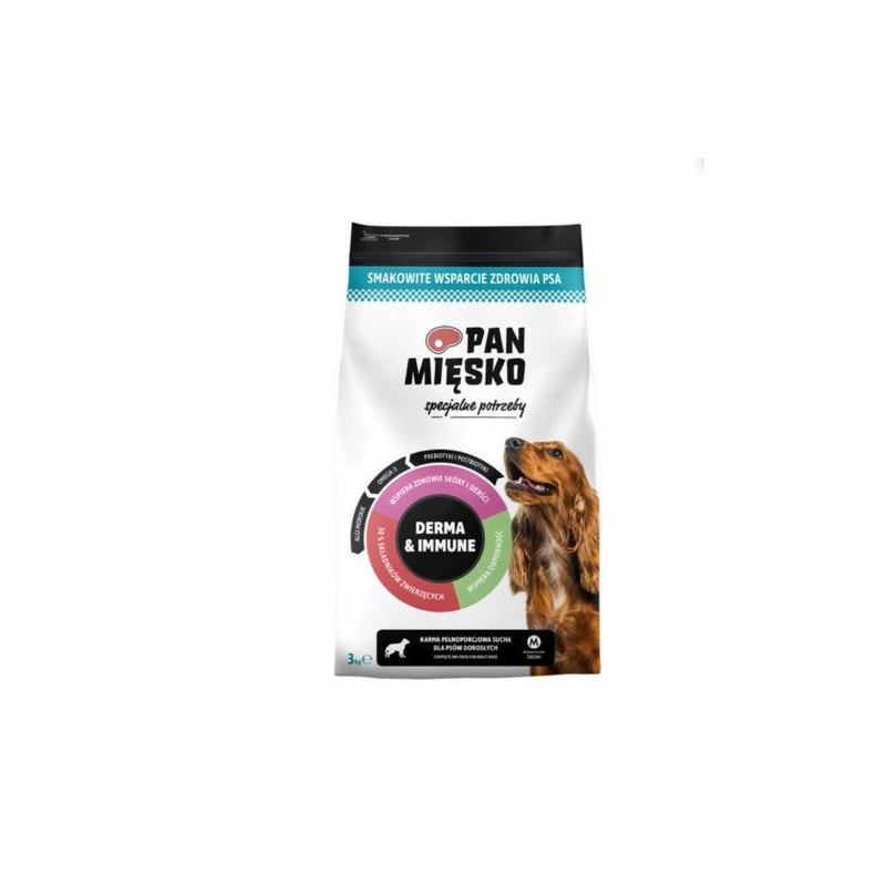 Cibo secco per cani pan miesko derma & immune 3kg