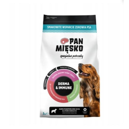 Cibo secco per cani pan miesko derma & immune 3kg