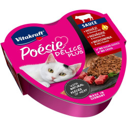 Cibo umido per gatti vitakraft poesie delice plus manzo 85g