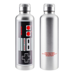 Bottiglia termica paladone nintendo nes 500ml argento