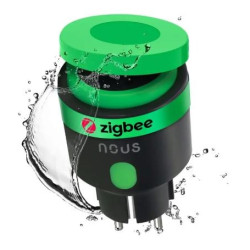Presa intelligente nous per esterno/bagno wifi/3840w/16a/nero/verde
