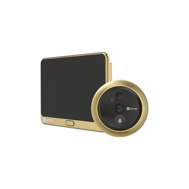 Spioncino ezviz dp2c con videocitofono integrato 4.3'' wireless/2mp/1920x1080p/512gb/argento/nero