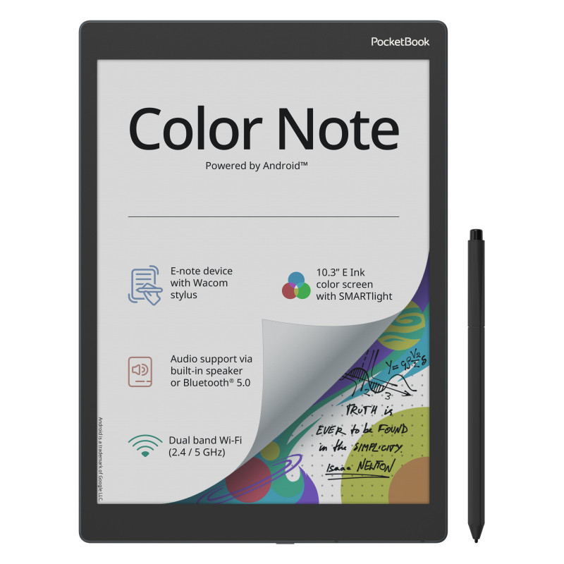 Ebook pocketbook color note10.3" 32gb wi-fi usb-c nero/blu