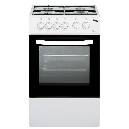 Cucina a gas beko css42014fw 4 fornelli elettrici/54l/50x50/bianco