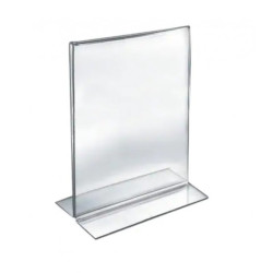 Supporto arda portadepliant a4 in plastica con base a t trasparente