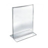 Supporto arda portadepliant a4 in plastica con base a t trasparente