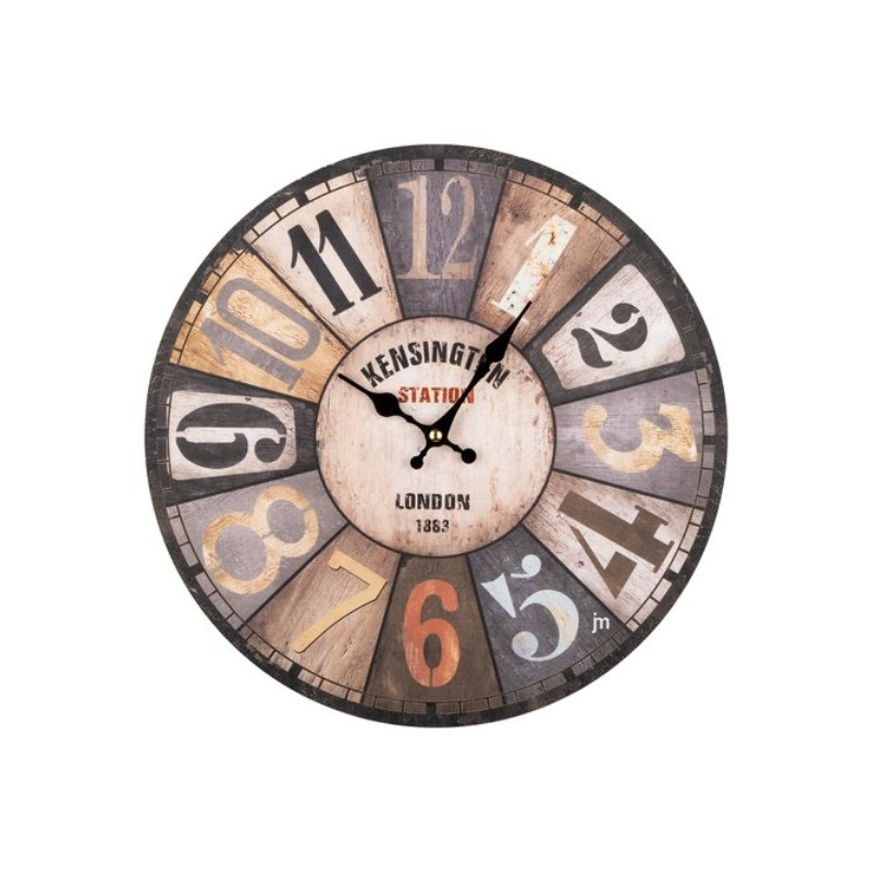 Orologio da parete lowell 21569 justaminute kensington station multicolore