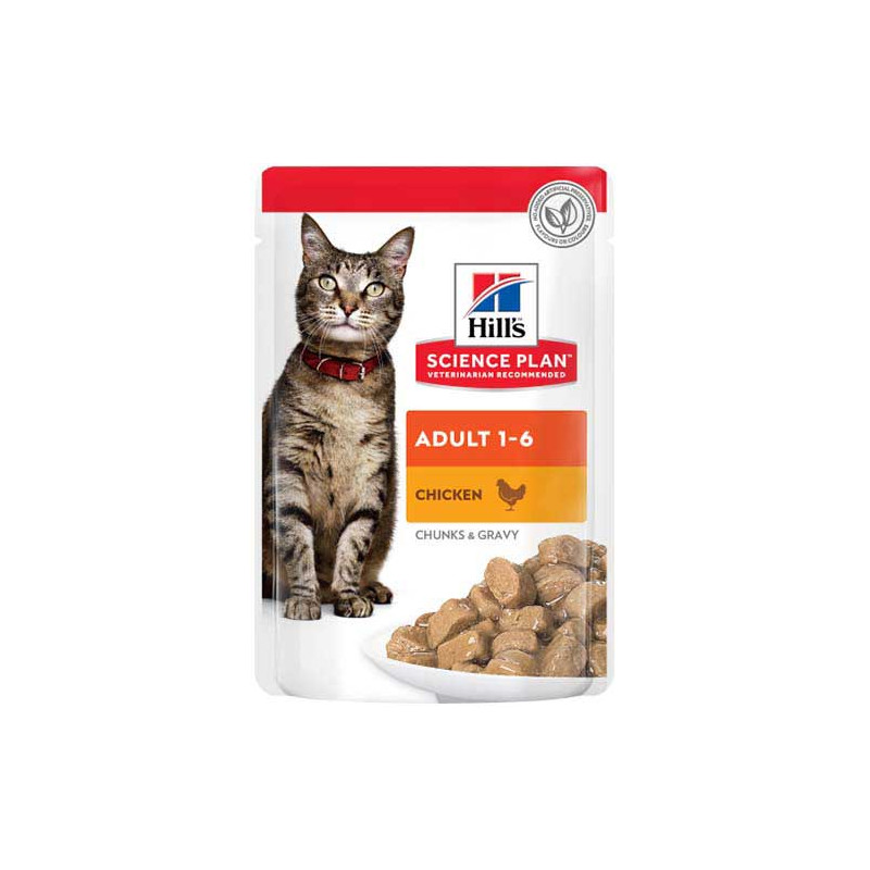 Cibo umido per gatti hill's science plan adult con pollo 85g