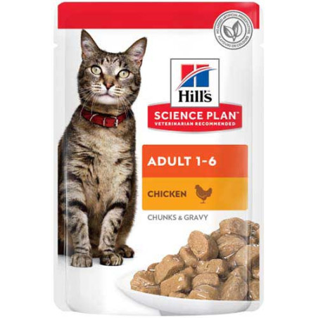 Cibo umido per gatti hill's science plan adult con pollo 85g