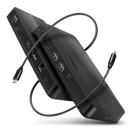Hub usb axagon hmc-u4 12in1 40gbps lan hdmi dp pd nero [nuaxnus13hmcu4x]