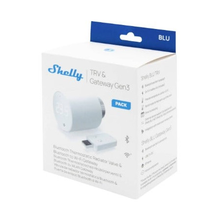 Valvola termostatica shelly blu trv e blu gateway gen3 bianco [shelly_b_trv_1]