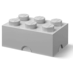 Portaoggetti room copenhagen/lego 18x37.5x25cm/17l/6 perni/grigio