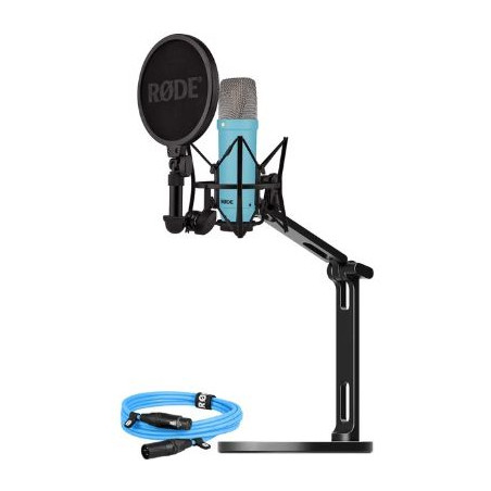 Microfono a treppiede rode nt1 signature con braccio da desktop studio+cavo