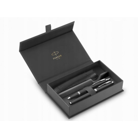 Set di penne parker im penna stilografica m + penna a sfera m in