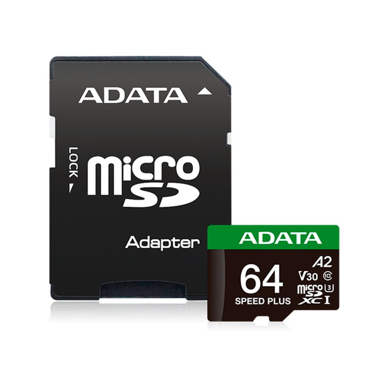 64gb scheda di memoria adata speed plus microsdxc classe 10 con adattore