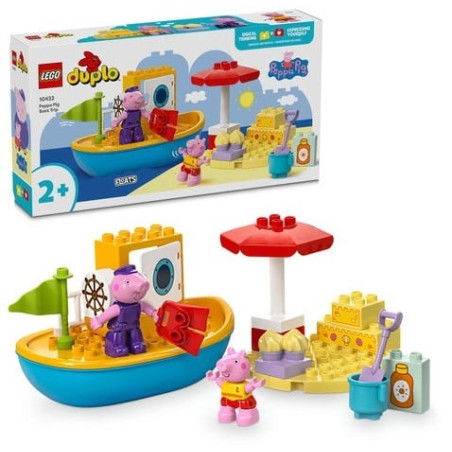 Lego duplo gita in barca di peppa pig multicolore 21pz [10432]