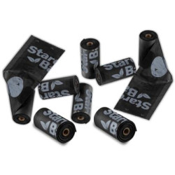 Sacchetti starch bag biodegradabili per escrementi nero 120pz