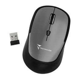 Mouse techmade senza fili ottico 1600dpi grigio [tm-xj35-gy]