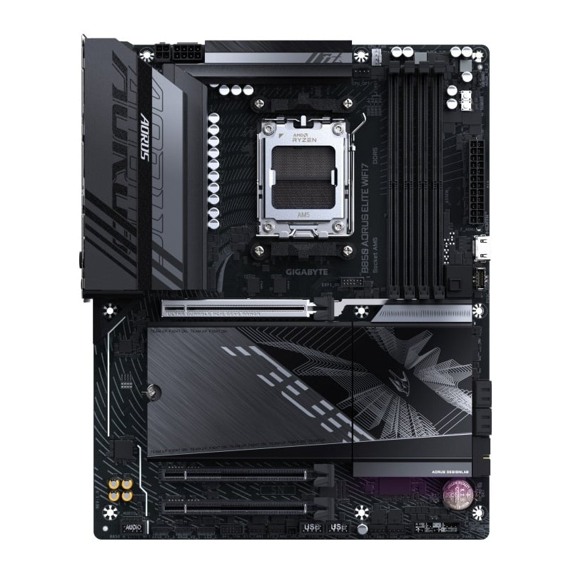 Scheda madre gigabyte b850 aorus elite wifi 7 am5/ddr5/atx marrone/nero