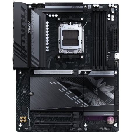Scheda madre gigabyte b850 aorus elite wifi 7 am5/ddr5/atx marrone/nero