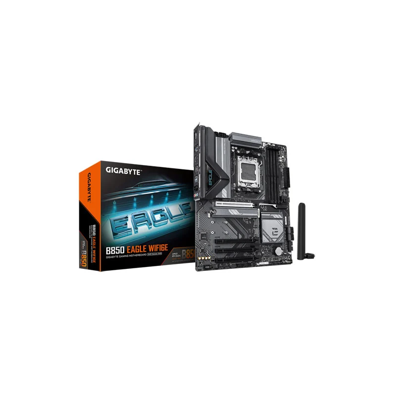 Scheda madre gigabyte b850 eagle wifi 6 am5/ddr5/3xm.2/atx nero [b850
