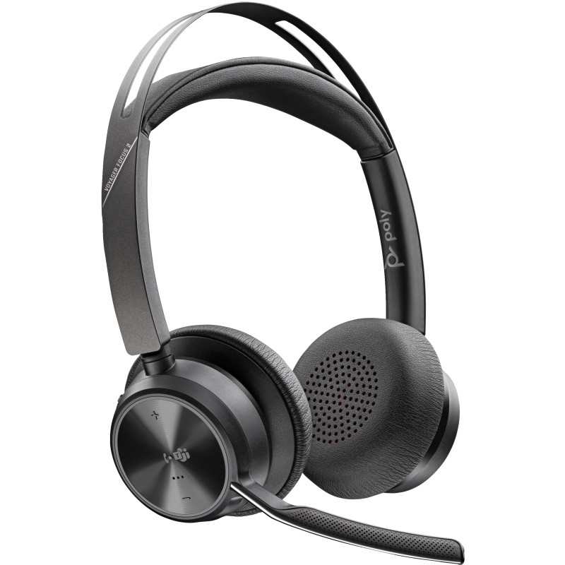cuffie hp poly voyager focus 2 bluetooth con microfono nero [9t9j4aa]