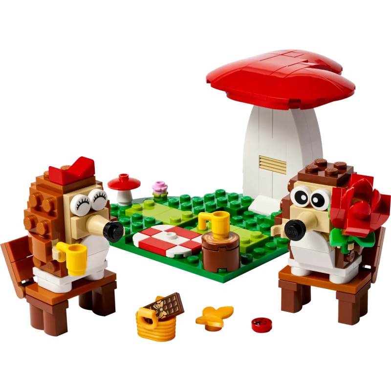 Lego iconic 40711 appuntamento romantico dei ricci 166pz multicolore