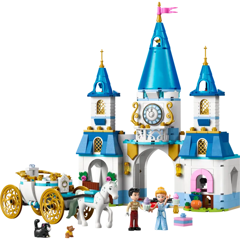 Lego disney princess 43275 castello e carrozza di cenerentola 596pz