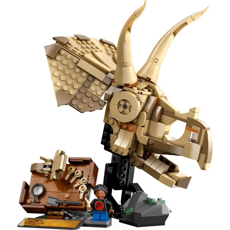 Lego jurassic world 76969 fossili di dinosauro: teschio di triceratopo