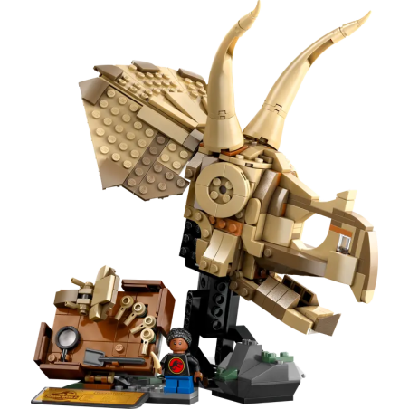Lego jurassic world 76969 fossili di dinosauro: teschio di triceratopo