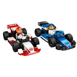 Lego city f1 williams racing e haas f1 auto da corsa 4+ 2figurine