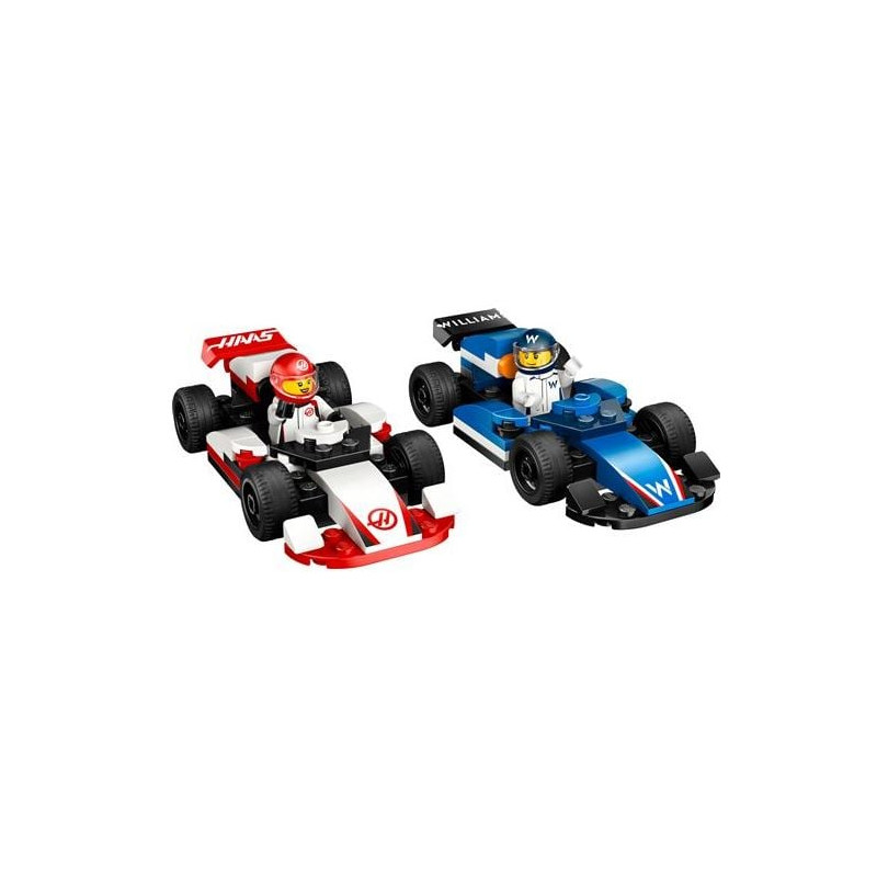 Lego city f1 williams racing e haas f1 auto da corsa 4+ 2figurine