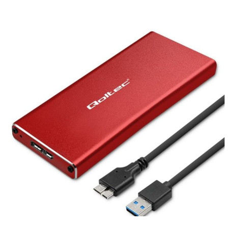 Box ssd qoltec ngff 51831/ssd m.2/usb3.0/2tb/5gb/s/rosso [51831]