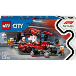 Lego city pit stop f1 con vettura ferrari multicolore [60443]