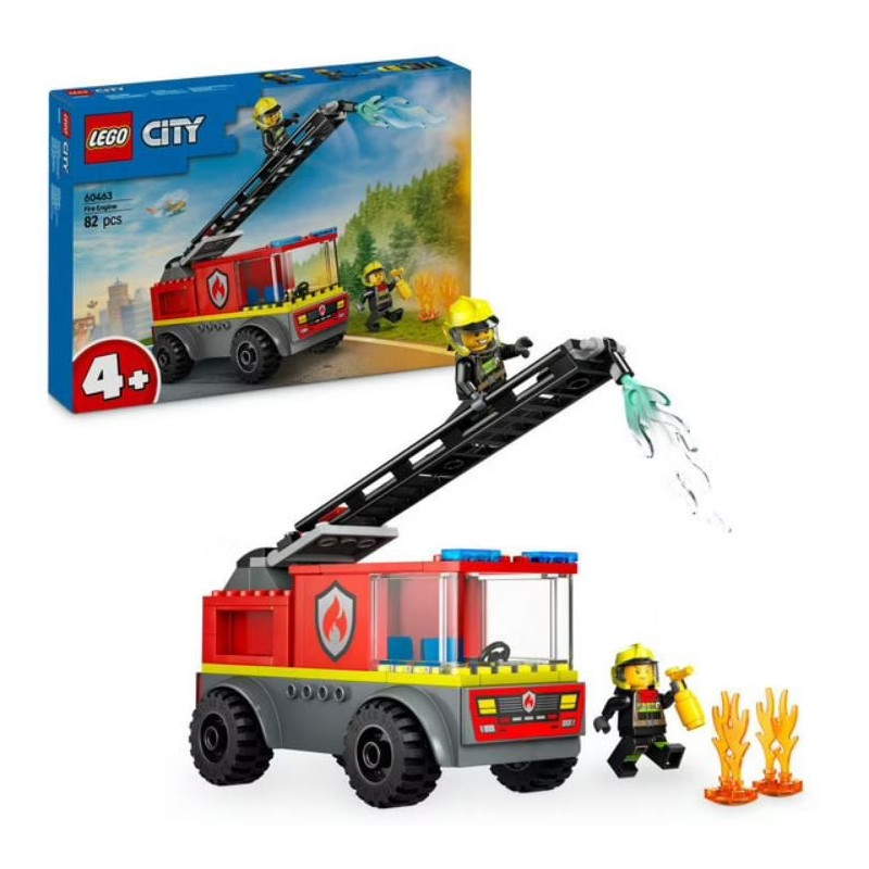 Lego city camion dei pompieri con scala multicolore [60463]