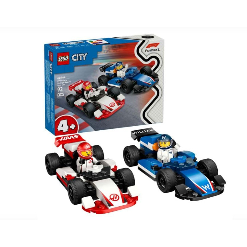 Lego city auto da corsa williams racing e haas f1 f1 multicolore