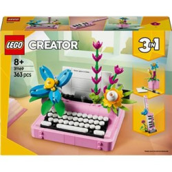 Lego creator macchina da scrivere con fiori multicolore 363pz [31169]