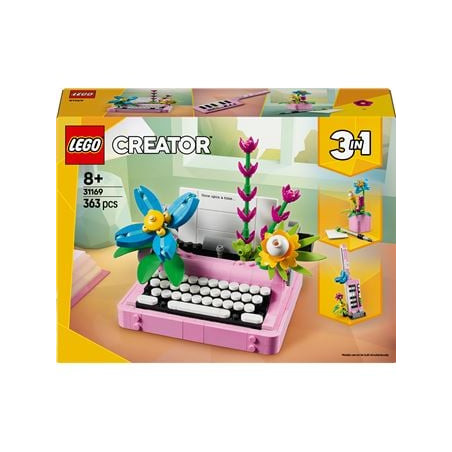 Lego creator macchina da scrivere con fiori multicolore 363pz [31169]