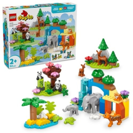 Lego duplo famiglie di animali selvatici 3 in 1 multicolore 92pz