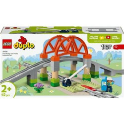 Lego town binari del treno e ponte multicolore 42pz [10426]