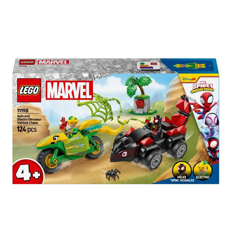 Lego marvel inseguimento tra spin ed electro in dino-vehicles
