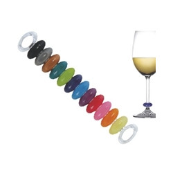 Segnabicchiere tescoma 12 colori per vino [tescoma]