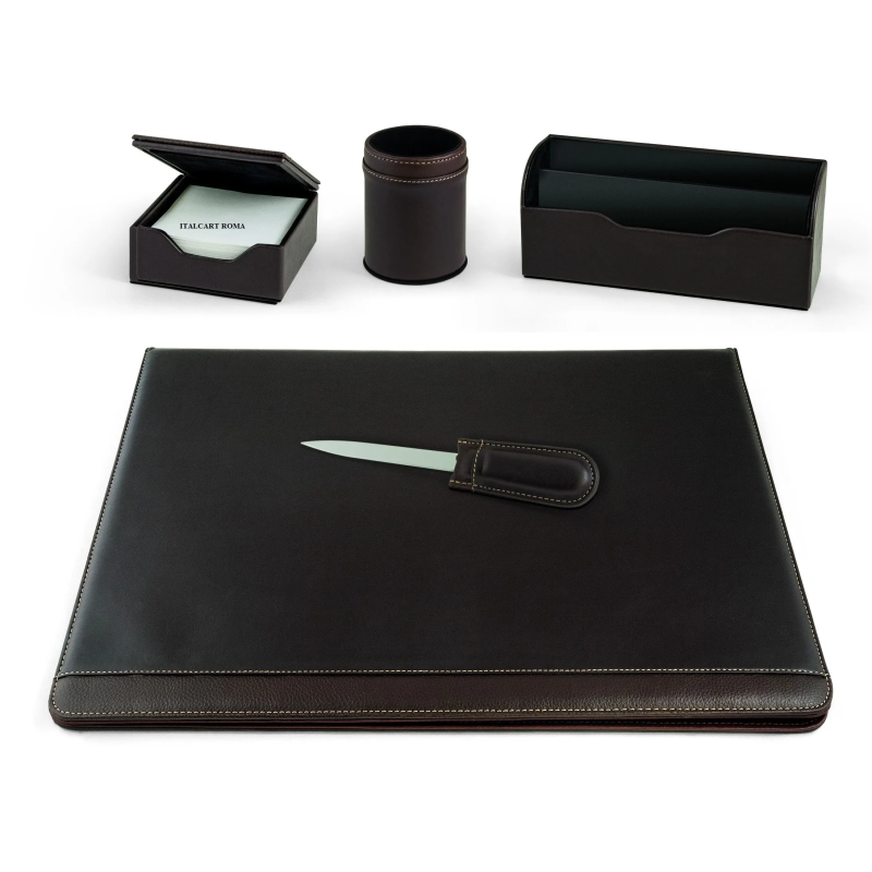 Set scrivania lebez william marrone 5pz [60450]