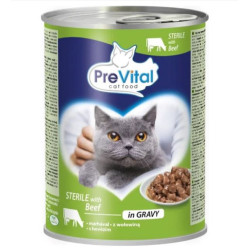 Cibo umido prevital sterile manzo in salsa per gatti