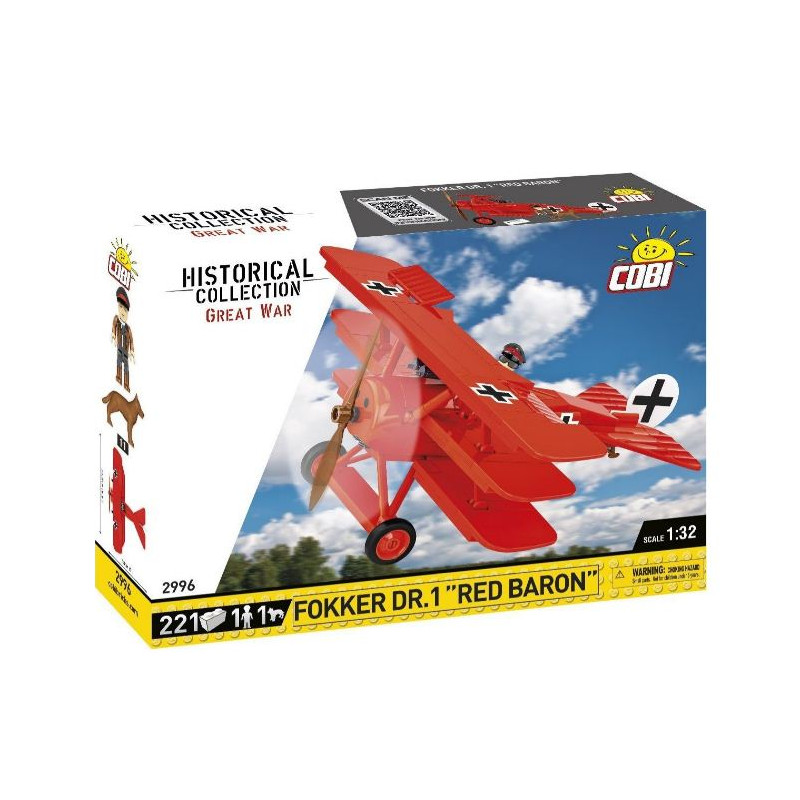 Cobi klocki fokker dr.1 1:32 rosso 221pz [wpcbks0chi29968]