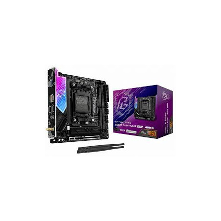 Scheda madre asrock b850i lightning wifi atx 4xddr5 am5 nero mini