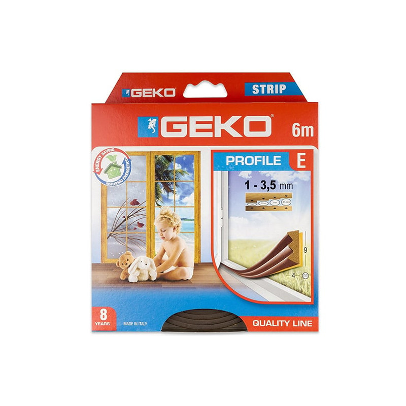 Guarnizione paraspifferi geko profilo ad e