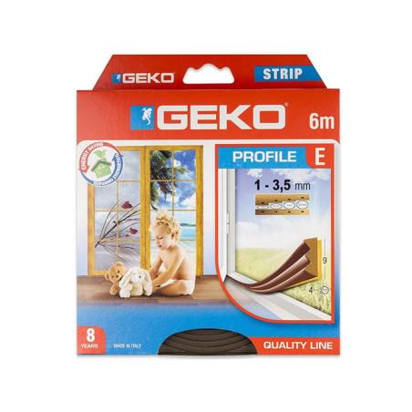 Guarnizione paraspifferi geko profilo ad e