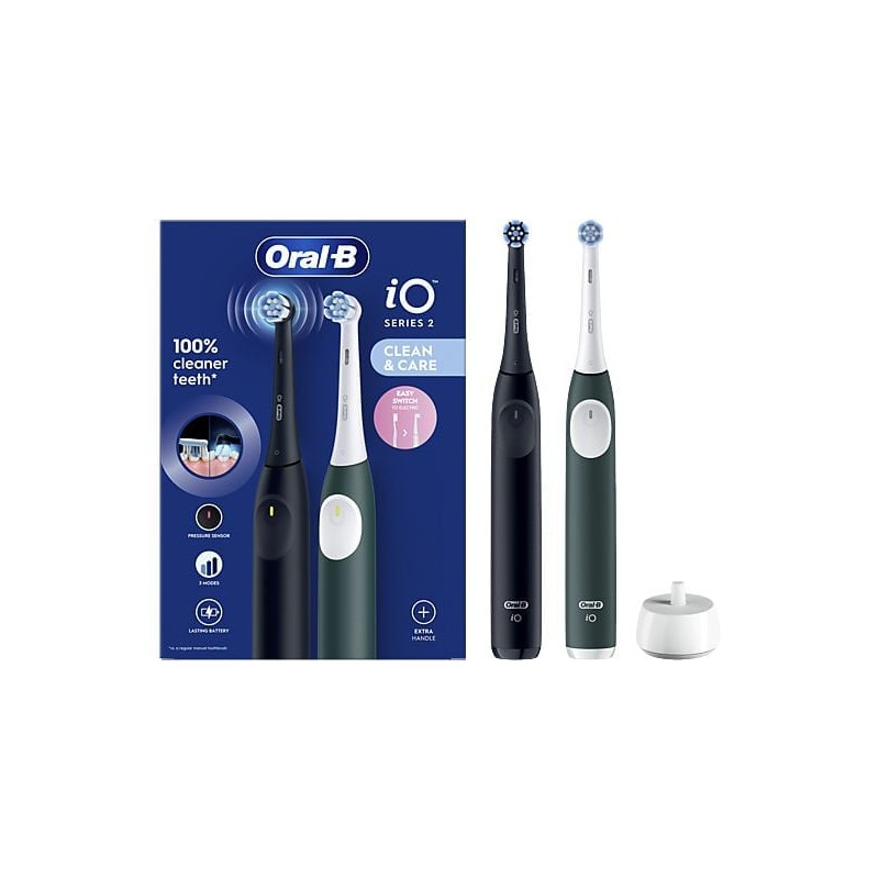Set spazzolino elettrico oral-b io serie 2 con 2 testine 2pz