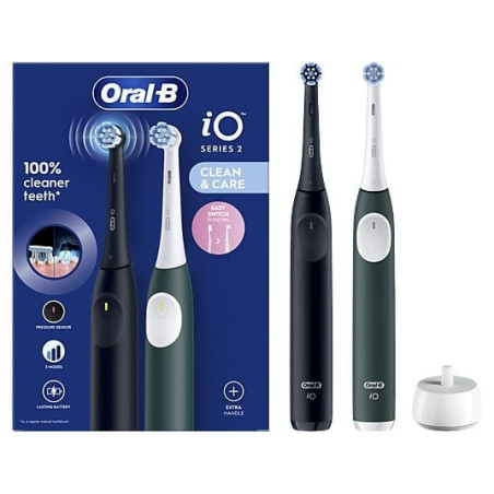 Set spazzolino elettrico oral-b io serie 2 con 2 testine 2pz